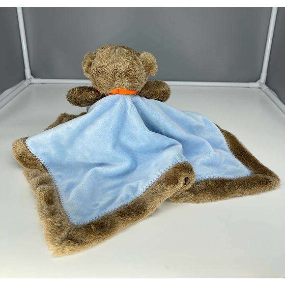 Carters Blue MONKEY "I’m Bananas" Silky Swaddling Blanket Blankie Lovey RattleC - Picture 4 of 9